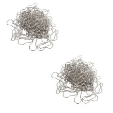 Lot of 200 Iron Shower Curtain Hooks Rings Pear Clips