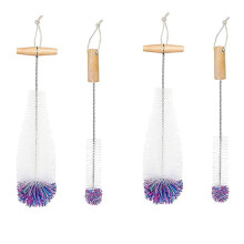 Bottle Brush for Glass Bottles, Bottle Cleaner, Pack of 4 Cleaning Brushes, Cleaning Bottle Cleaner White