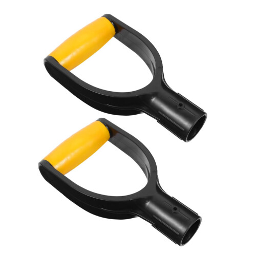Shovel Handle Replacement 32mm Ergonomic D Grip for Garden Tools, 2pcs Lightweight Plastic
