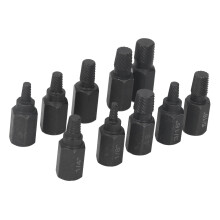10Pcs Broken Screw Extractor Set, Chrome Vanadium Steel, Sizes 1/8–3/8in