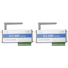 2X 4 Channel Relay CL4-GSM SMS GSM APP Wireless Controller GSM Receiver and Gate/Door Opener Operator(US Plug)