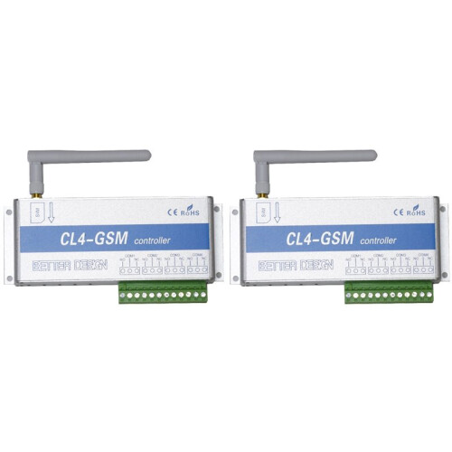 2X 4 Channel Relay CL4-GSM SMS GSM APP Wireless Controller GSM Receiver and  Gate/Door Opener Operator(US Plug)