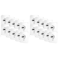 20PCS Drill Free Adhesive Hooks No Trace Screw Sticker for Bathroom Kitchen Storage Punch Free Screw Stickers