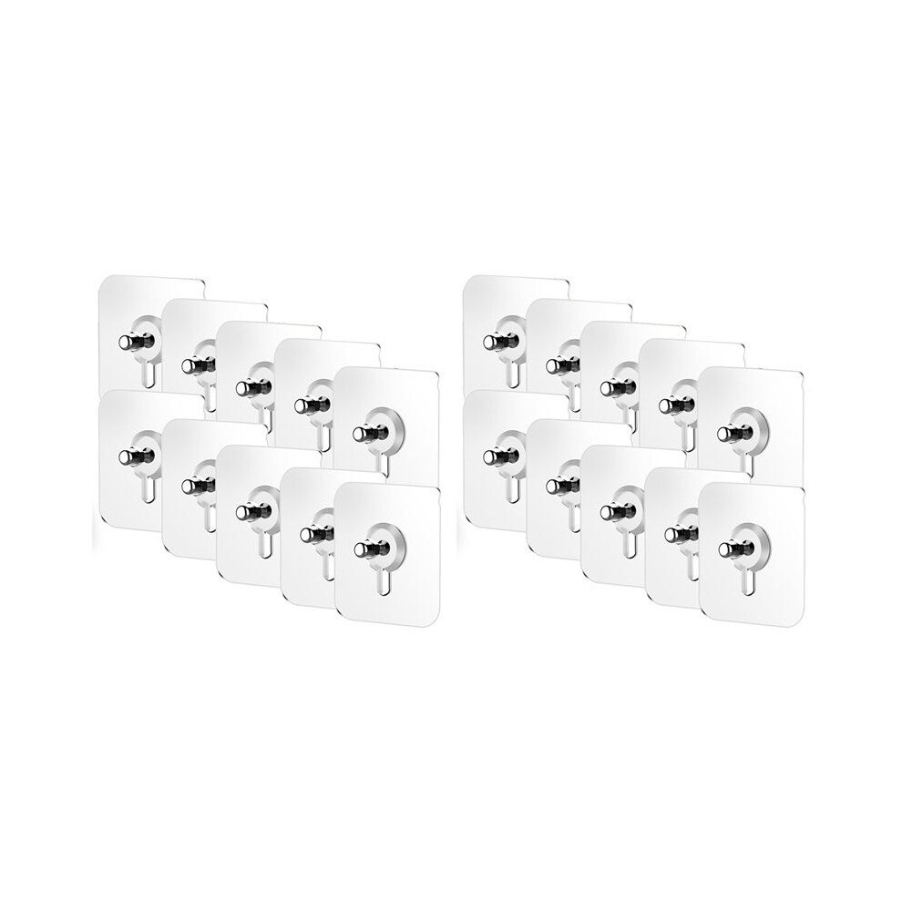 20Pcs Drill Free Adhesive Hooks No Trace Screw Sticker For Bathroom Kitchen Storage Punch Free Screw Stickers 6031146245240