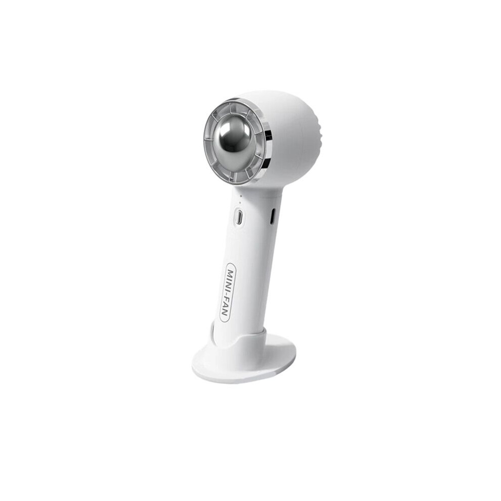 Portable Fan With Usb Charging Silent Operation For Office Student Use Handheld Air Cooler Ideal For Camping White 4711174987016