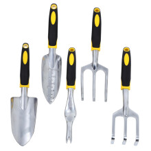 Ergonomic Garden Hand Tools Set with Shovel Fork and Rake for Indoor and Outdoor Gardening