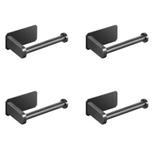 4X Toilet Paper Holder Self Adhesive Kitchen Washroom Adhesive Toilet Roll Holder No Drilling for Bathroom Stick Wall