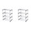 2X Stackable Small Shoe Rack, Entryway, Hallway and Closet Space Saving Storage and Organization (4-Tier, Black) 1