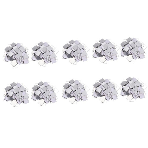 1000 Piece Mirror Tile Wall Sticker 3D Decal Room Decor Stick (Silver)