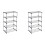 2X Stackable Small Shoe Rack, Entryway, Hallway and Closet Space Saving Storage and Organization (5-Tier, Black) 2