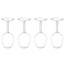 4X Long Stem Upside Down Wine Glass Funky Unique Stemmed Wine Glasses Upside Down Long Stem Wine Glasses