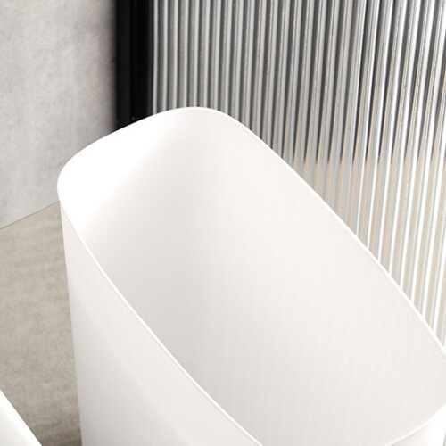 Large Capacity Plastic Narrow Trash Bin for Bathroom Bedroom Kitchen Office 2