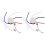 2X Ceiling Fan  Kit 3 Speed 4 Wire, Fan  Speed Control , ZE-208S Pull Wire  with Rope Silver 1