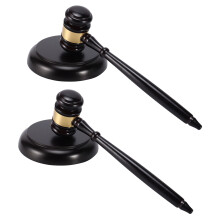 2X Wooden Judge'S Gavel Auction Hammer with Sound Block for Attorney Judge Auction Handwork