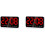 2X Digital Wall Clock, 9Inch LED Digital Clock Large Display with 12/24H,  Digits,Small Silent Wall Clock (Red) 1