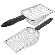 Stainless Steel Beach Sand Sifting Shovel with Long Handle for Shell Collecting, 2pcs Mesh
