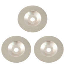 3X Cutting Disc, for Glass / Stone, with Diamond Coating, Galvanized, Fine Grain