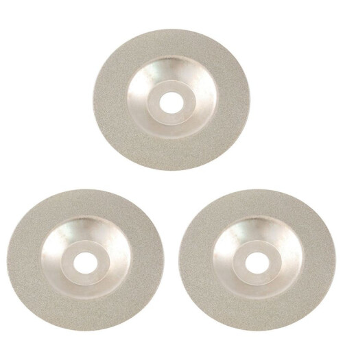 3X Cutting Disc, for Glass / Stone, with Diamond Coating, Galvanized, Fine Grain