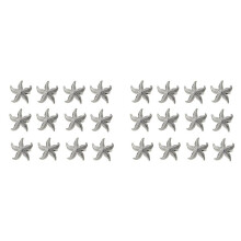 Starfish Napkin Rings 24 Silver Nautical Summer Wedding Party Beach Table Decor
