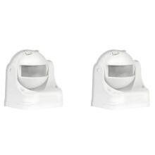 2X Infrared Motion Sensor , Wall-Mounted 1200W, for  to 12m, IP44 - for  Home Lighting Control