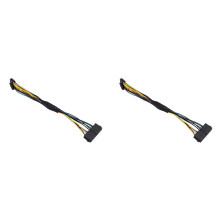 2X PSU ATX 24Pin to 16Pin Mainboard Power Supply Adapter Cable 18awg 30CM for  Motherboard