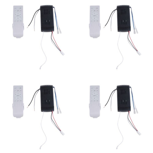 4X Universal Ceiling Fan Remote Control Kit Replacement, 6-Speed & Timing, Remote Replacement for  Ceiling Fan Light