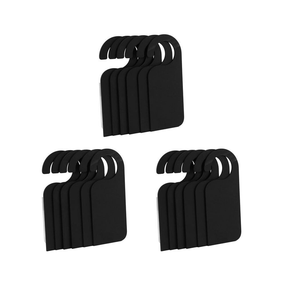 18 Pcs Wooden Door Sign Hanger Double-Sided Wood Blackboard Chalkboard Message Notes Memo Board, Black 6033232263961