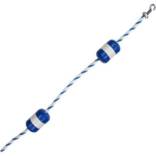 Pool Safety Rope and Float Kit 60ft Blue White 1/2in Clear Swim Zone Divider with Floats