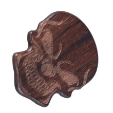 Horrible Solid Wood Skull Guitar Pick Type B Chacate Preto