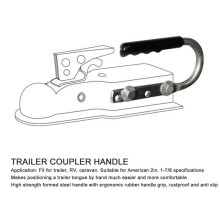 Trailer Coupler Handler 2x3inch Hand Handle Lift Handle Strong Connector for Campers Construction Vehicles Tow RV Truck