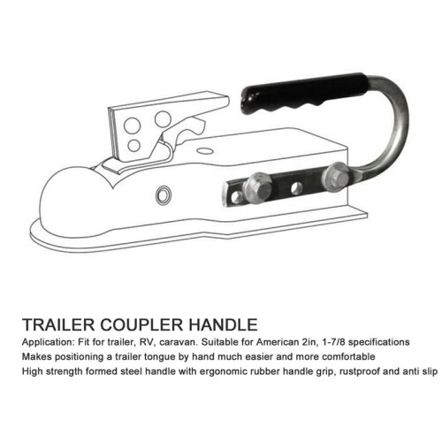 Acoplador de Reboque, 2x3 Polegadas, Alça de Elevação, Conector Forte para Trailers, Veículos de Construção, Reboque de Caminhão
