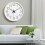 Silent Quartz Wall Clock 12in White Frame, Luminous, Battery Powered 1