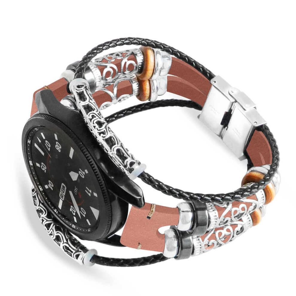 Leather Cuff Bracelet Strap Retro Boho Design Watch Band For Samsung Galaxy Watch 46Mm Gear S3 9073542443377