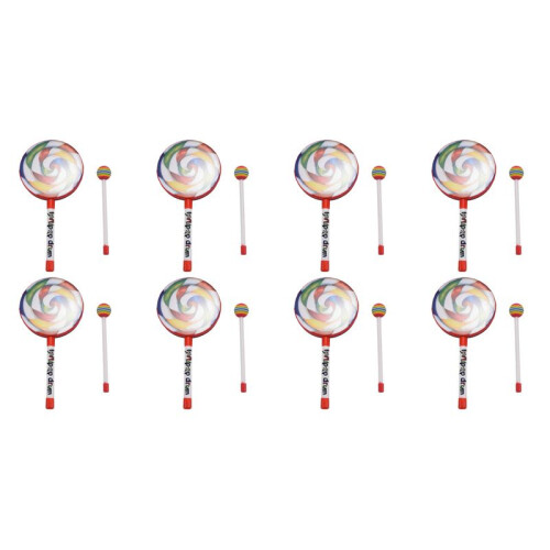 8X Kids Percussion Lollipop Drum, 6 Zoll
