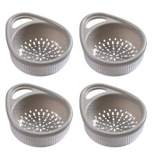 Hollow Drain Basket Kitchen Multifunctional Double-Layer Fruit and Vegetable Portable Basket Kitchen Storage A