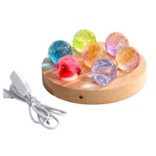 Fantastique Boule D'Étoile en Verre Coloré Planète Lumineuse Astronomie Planètes Boule Style Fantastique Décoration de la Maison A