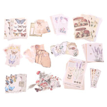400Pcs Scrapbooking Supplies Journaling Vintage Scrapbook Stickers Adhesive Scrapbook Washi Stickers for Album Art