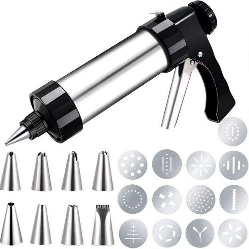 Stainless Steel Cookie DecorativeGun Biscuit Hand Pressing Machine Household DIY Baking Tool Kitchen Accessories 1