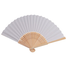 50pzs /lote Abanico de mano papel elegante plegable Favores del banquete de boda 21cm ()