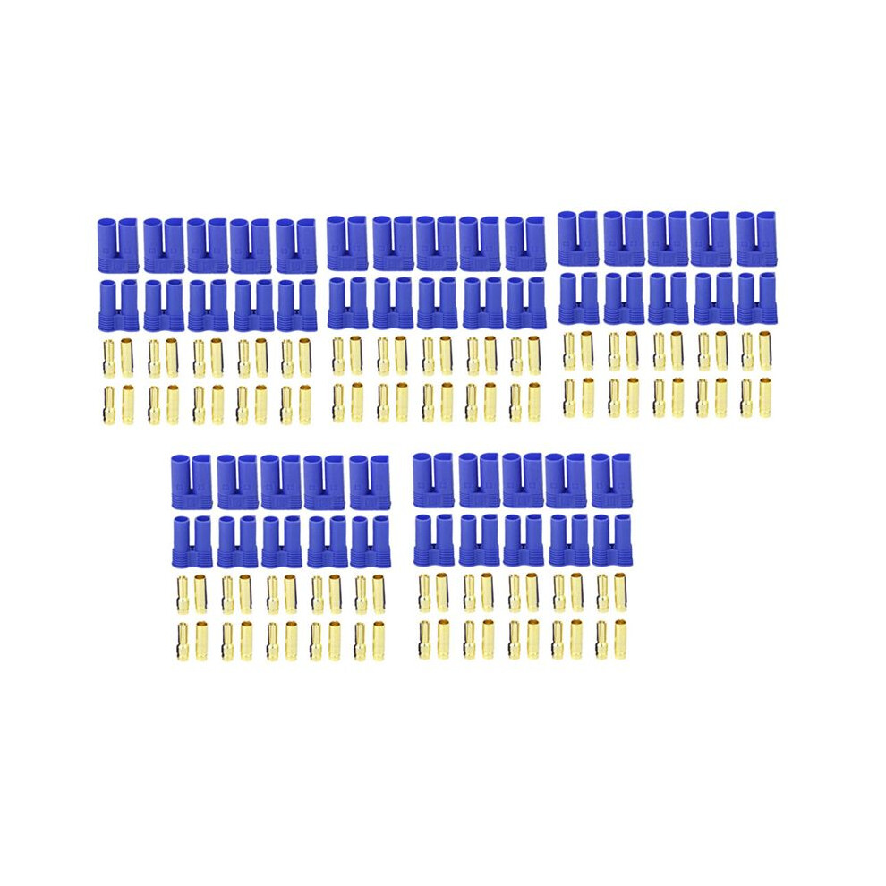 25 Pairs Of Ec5 Banana Plug Bullet Connector Female+Male For Rc Esc Lipo Battery/Motor 6031692420191
