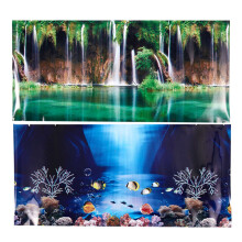 Blå Friskt Hav Bakgrund Akvarium Hav Landskap Affisch Aquarium Bakgrund