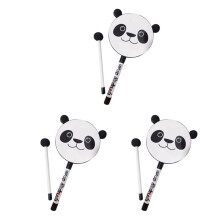 3X Orff Instruments Cartoon Cute Lollipop Drums 6 Pollice Dance Puntelli Strumenti A Percussione Tamburo A Mano Istruzione Prescolare Giocattolo