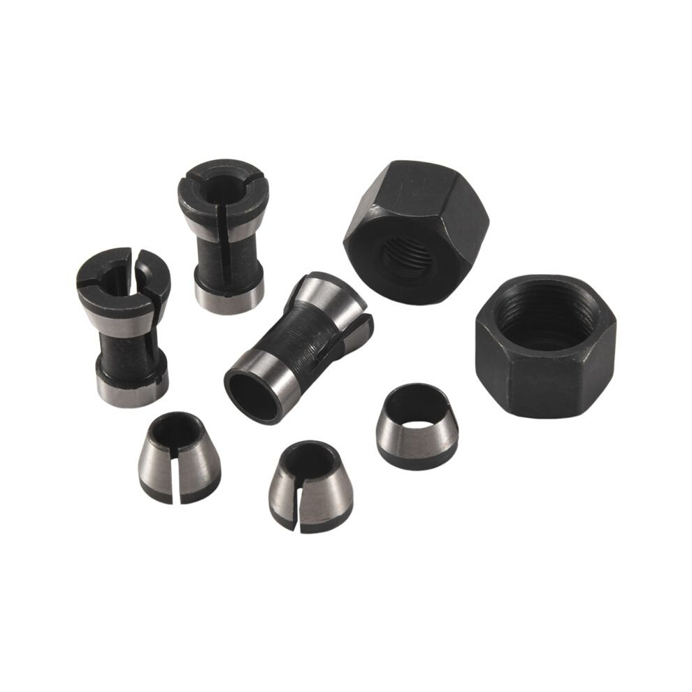 8 Pcs Router Collet Set Chuck Heads Adapter For Drills Engraving Trimming Carving Machine Electric Router Milling Cutter 6032748686349