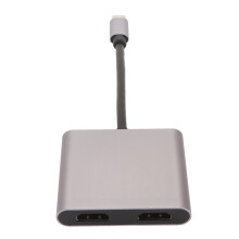 USB C to Dual 4K HD Multimedia Adapter Aluminum Alloy Plug & Play