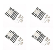 4X Metal Chassis Pull Rods Link Suspension Tie Rod for MN D90 D91 D96 D99 D99S MN90 MN99S 1/12 RC Car Parts,Black