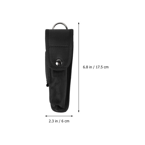 1 Unidade Bolsa De Nylon Para Lanterna Preto 1
