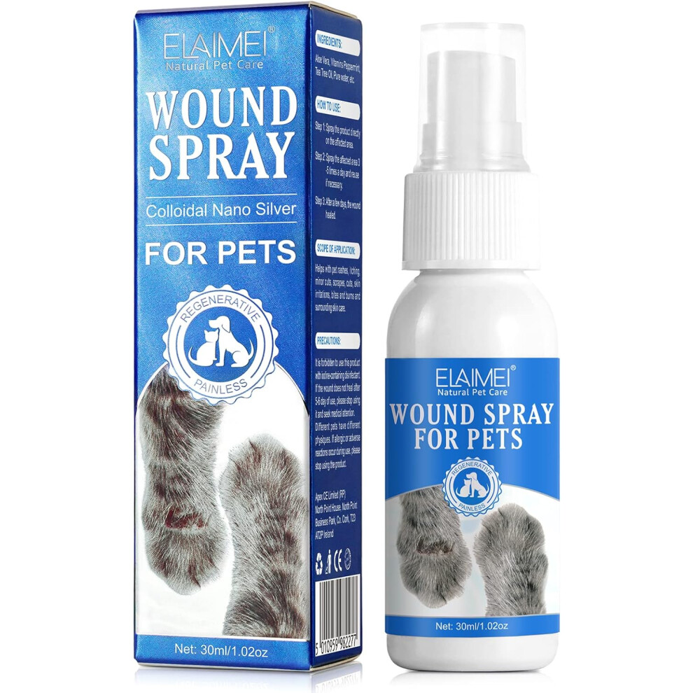 Gogerstar Pet Wound Care,Itch Remedies For Dogs,Antiseptic & Antifungal Spray For Itchy Dogs, Cats & Animals,Dog Yeast Infection Treatment, 30Ml