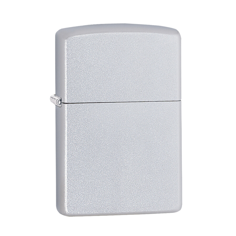 Zippo Classic Satin Chrome Windproof Flame Lighter Genuine Smokers Accessory