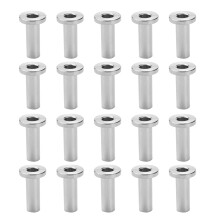 20 StüCk T316 Edelstahl-SchutzhüLsen für 1/8-Zoll 5/32-Zoll 3/16-Zoll-KabelgeläNder-Kit, Holzpfosten, DIY-Balustrade