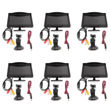 6pcs 5 Inch 800X480 TFT LCD HD Screen Monitor with Dual Mounting Bracket for Car Backup Camera/Rear View/DVD